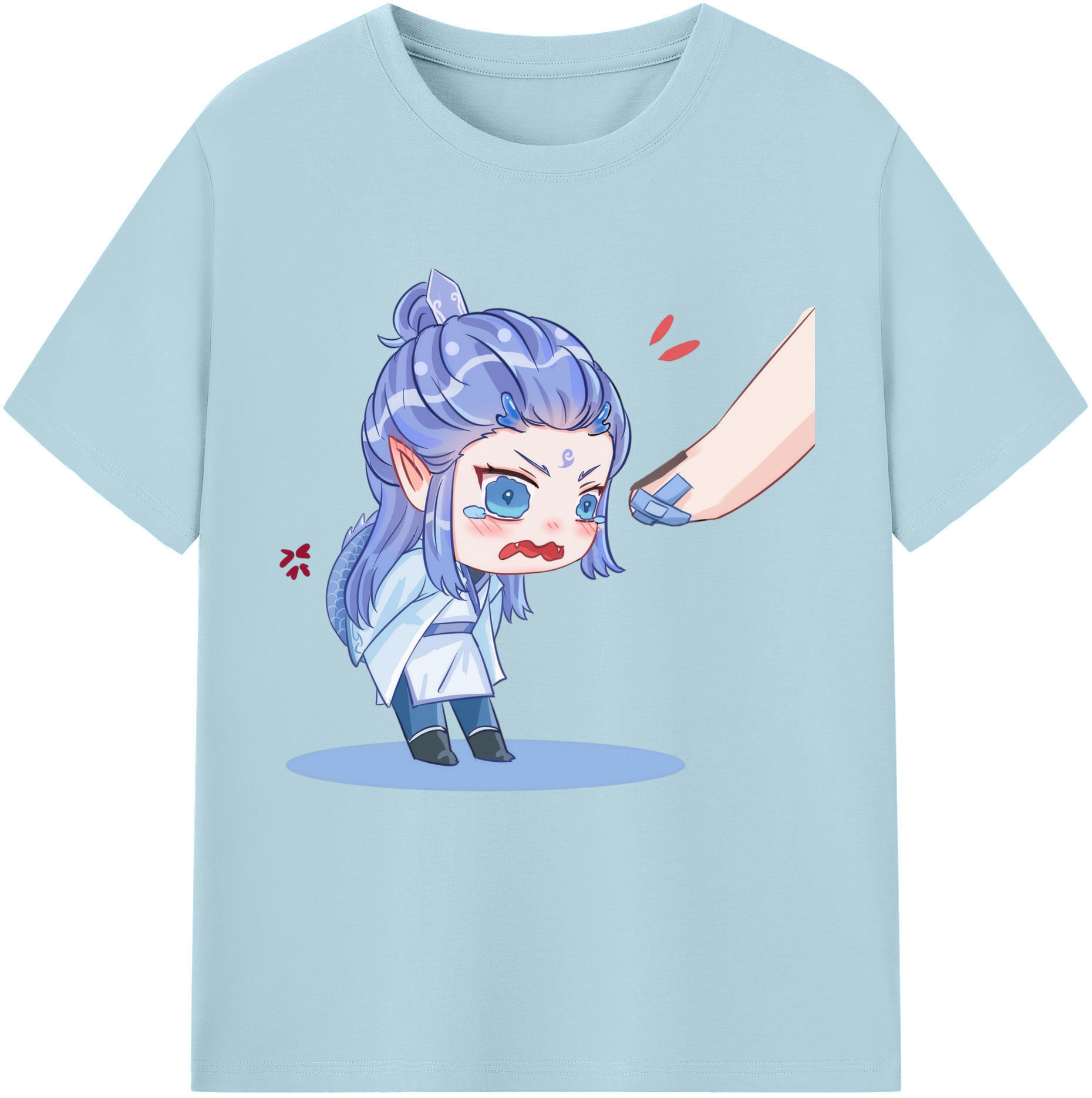（画像用） Ne Zha 2 ナタ 魔童の大暴れ 綿100％半袖Tシャツ（フロントプリント）